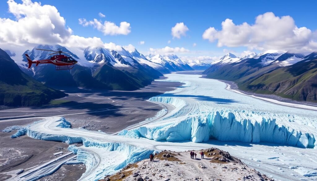 Glacier heli-hiking in New Zealand