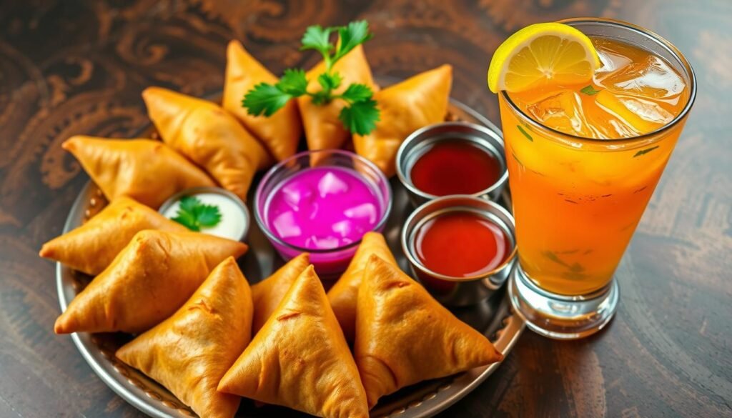 pani puri, samosa pani puri, samosa