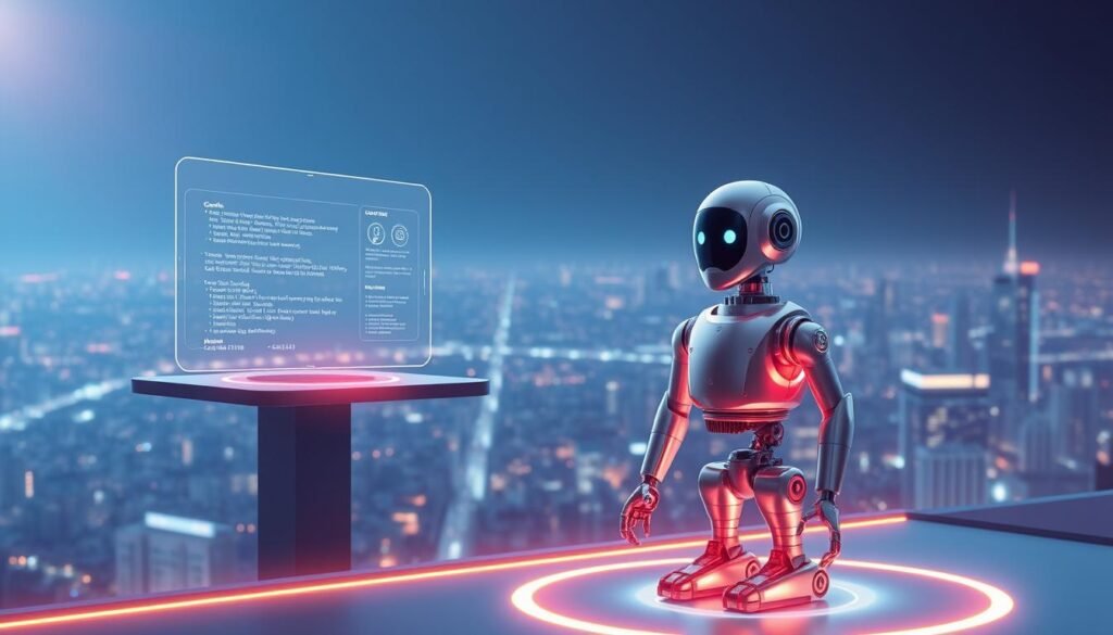 A sophisticated, sleek, and futuristic illustration depicting the integral role of Gemini 2.5 Pro in the operation of Jules, Google's cutting-edge autonomous AI coding agent. In the foreground, a holographic interface hovers, showcasing Gemini's advanced natural language processing and code generation capabilities. The middle ground features a minimalist, metallic Jules robot, its intricate inner workings visible through a transparent chassis. In the background, a vast, luminous cityscape stretches out, hinting at the widespread impact of this transformative technology. The scene is bathed in a cool, neon-tinged lighting, conveying a sense of cutting-edge innovation and technological prowess. A sophisticated, sleek, and futuristic illustration depicting the integral role of Gemini 2.5 Pro in the operation of Jules, Google's cutting-edge autonomous AI coding agent. In the foreground, a holographic interface hovers, showcasing Gemini's advanced natural language processing and code generation capabilities. The middle ground features a minimalist, metallic Jules robot, its intricate inner workings visible through a transparent chassis. In the background, a vast, luminous cityscape stretches out, hinting at the widespread impact of this transformative technology. The scene is bathed in a cool, neon-tinged lighting, conveying a sense of cutting-edge innovation and technological prowess.